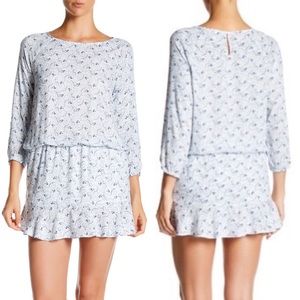 Joie Soft Floral Print Long Sleeve Dress